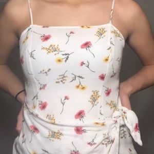 White Floral Mini Dress